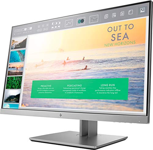 Image of HP 23'' (58.4 cm) EliteDisplay E233 IPS LED Backlit FHD Anti-Glare Computer Monitor with Pivot Rotation (Black /Silver)