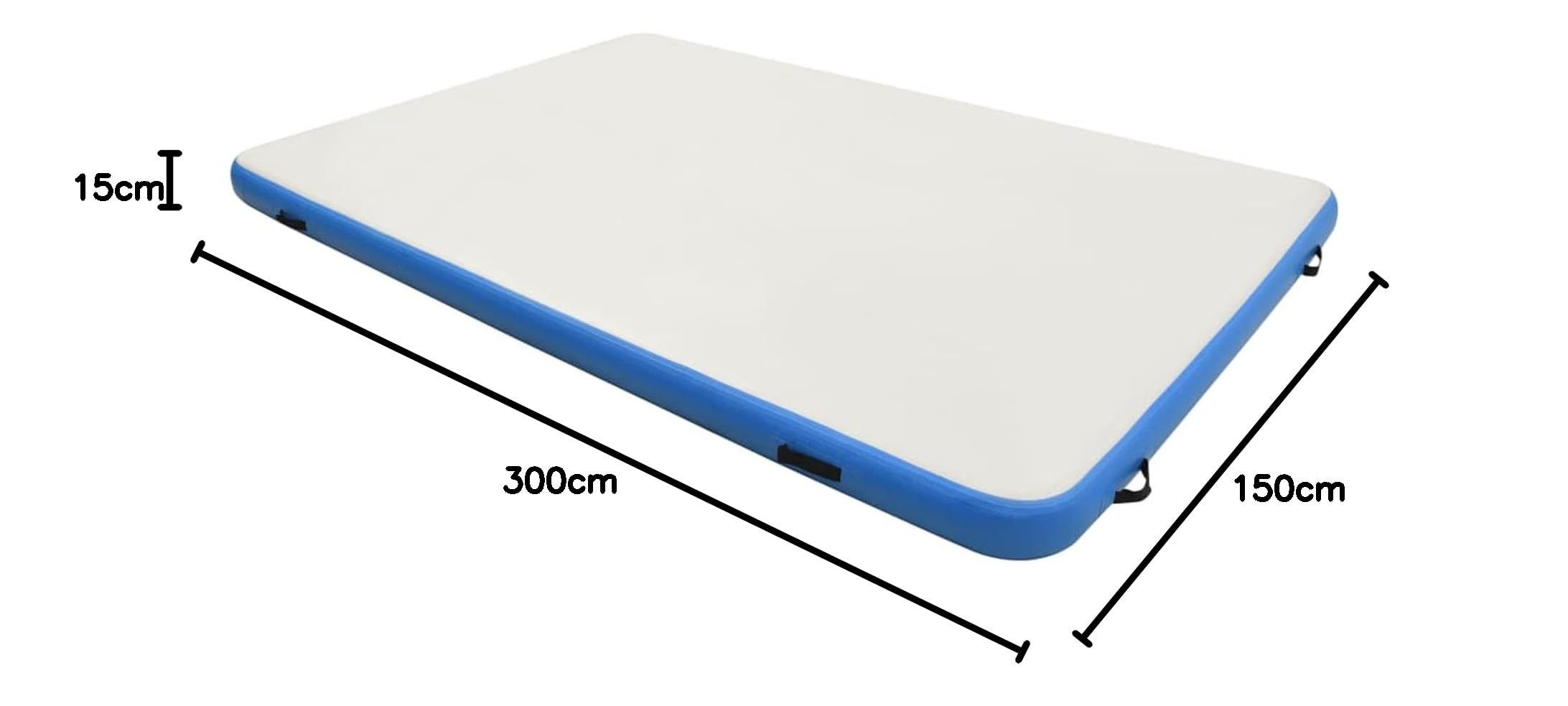 Brokky Plataforma Flotante Inflable Azul y Blanco Barcas Hinchables Playa Barco Hinchable 300x150x15 cm