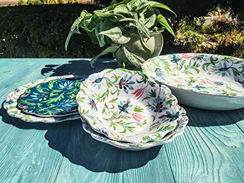 TarHong-Chinoiserie-Botanical-Serve-Bowl-138-135-Oz-Melamine TarHong Chinoiserie Botanical Serve Bowl 138 135 Oz Melamine