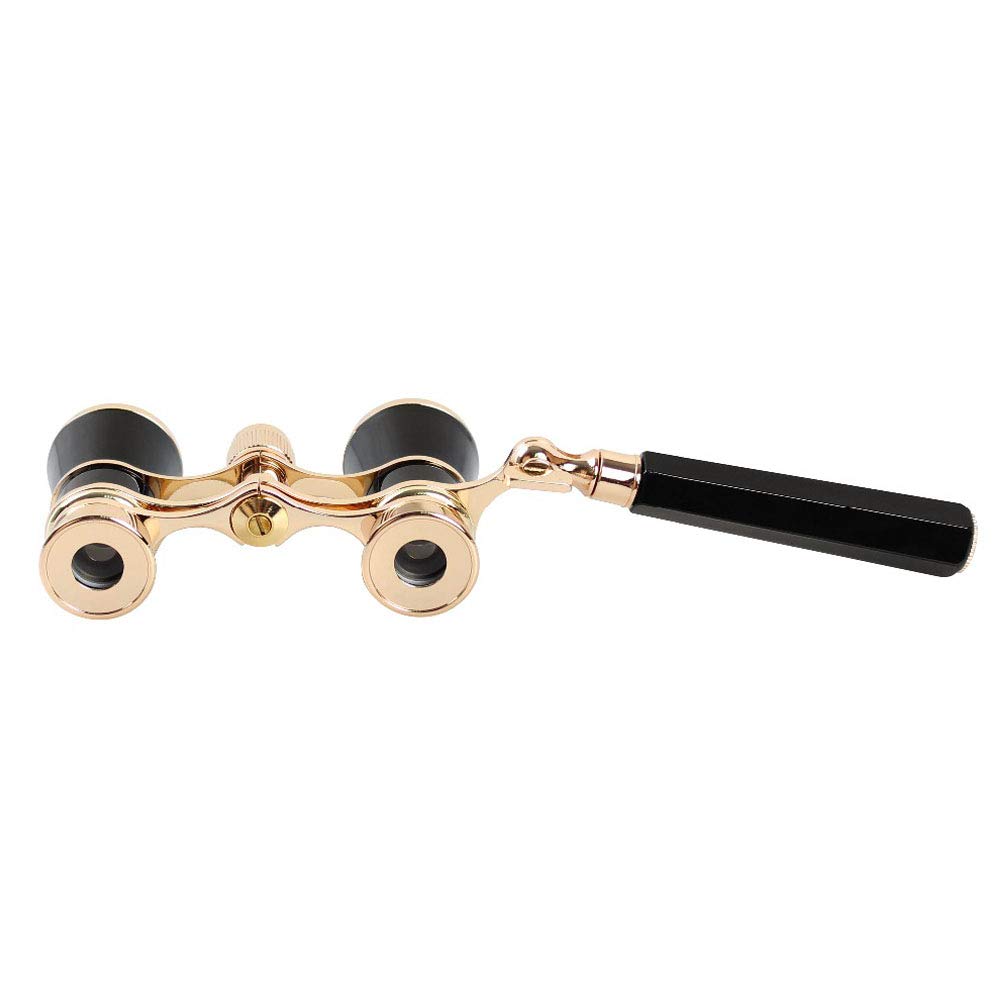Noir 3X25 Opéra Jumelles Enduit Lentille Télescope Opéra Lunettes Enduites Théâtre Verre Dame Poignée en Verre Femmes Filles Cadeaux