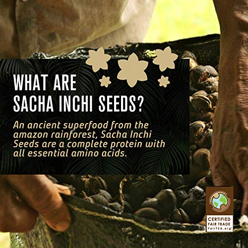 Starseed Sacha Inchi Seeds - Organic Protein Snack With Omega 3 and Fiber - Vegan Gluten Free Paleo and Keto Snacks - 4.9oz Bag, 5 Servings - Roasted Unsalted