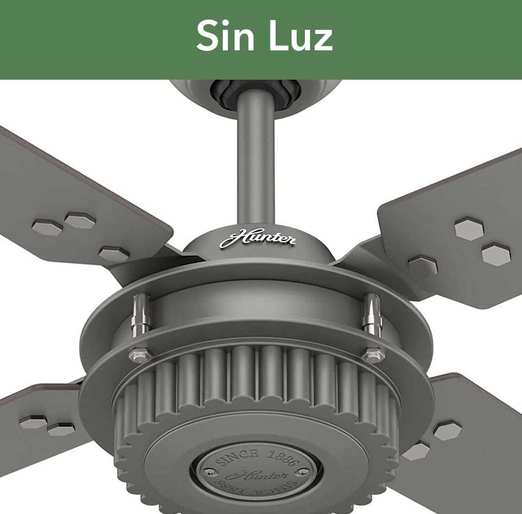 Suреr Dеаl Prоduсt Hunter Chronicle Industrial Indoor / Outdoor Ceiling Fan with Wall Control, 54, Matte Silver