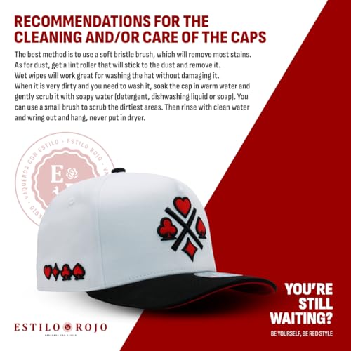 Image of Ferreti Hats FT31 White 4 Cards Snapback Baseball Cap for Men & Women - Premium Adjustable Poker Hats, Gorra para Hombre y Mujer