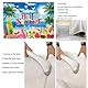 Hello Summer Banner Hintergrund 2,7 x 1,5 m Sommer Strand Hintergrund für Fotografie Tropisch Hawaii Strand Pool Party Dekorationen Foto Requisiten