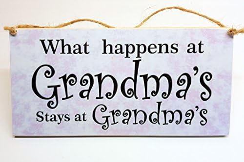 HmHome What happens at Grandma's Nan Gran Granny Gift Birthday Christmas