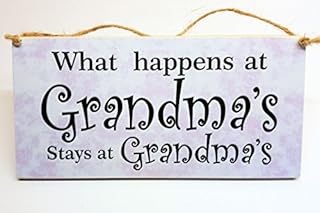 HmHome What happens at Grandma's Nan Gran Granny Gift Birthday Christmas