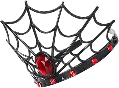 Halloween Crown Headband Spider Web Headband Devil Horns Headband Red Diamond Hair Hoop Carnival Halloween Cosplay Headband Trick or Treat Party Hair Dress for Costume Party