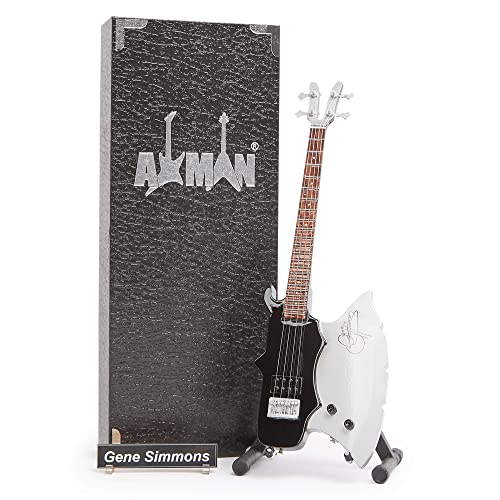 AXMAN Gene Simmons (Kiss) – Réplique de Guitare Miniature - Cadeaux de Musique - Ornement Fait à la Main