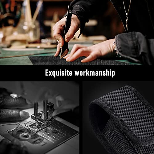 Image of Sheath Compatible with Leatherman Wave Plus Wingman Surge Rebar Multi Tool Holster Nylon Belt Clip Pouch, Black