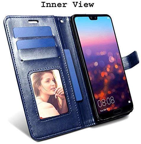 Image of Flip Cover for Gionee Max /Gionee F11 Flip Case | Magnetic Closure | Shock Proof Wallet Flip Cover |Shining Blue (Please Check Your Phone Model Before Buying