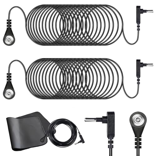 2 Pack 15Ft Black Grounding Cords Universal