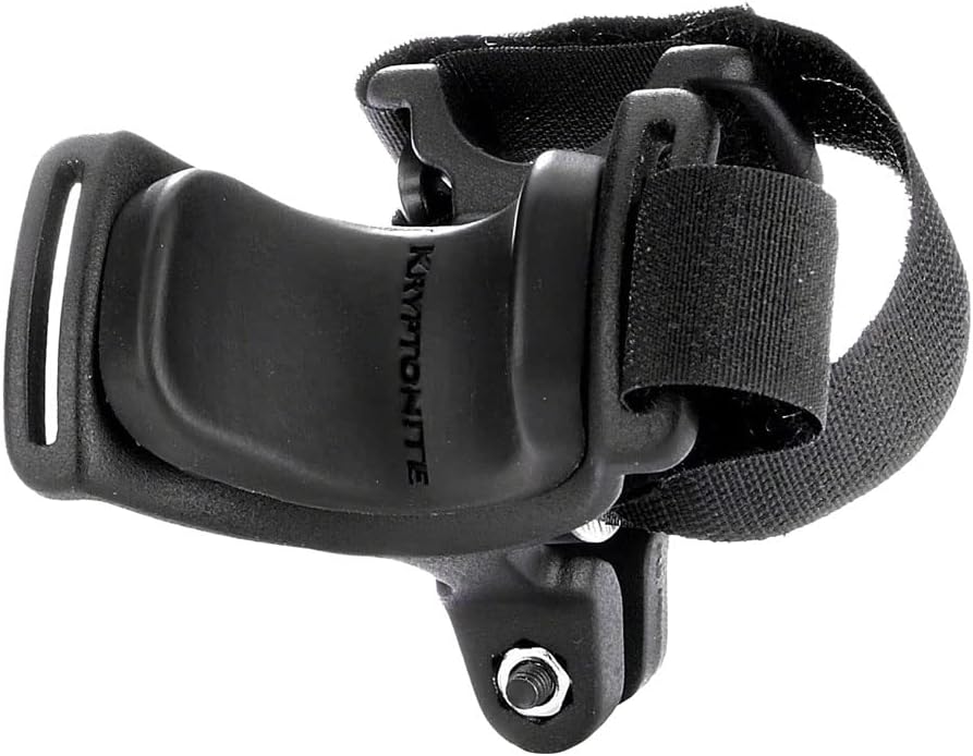 Kryptonite Bike Lock Handlebar Carrier for U-Locks, Lightweight Mounting Bracket for Kryptonite U-Locks 10mm-24mm Shackles, Bicycle Attachment Accessory,Black