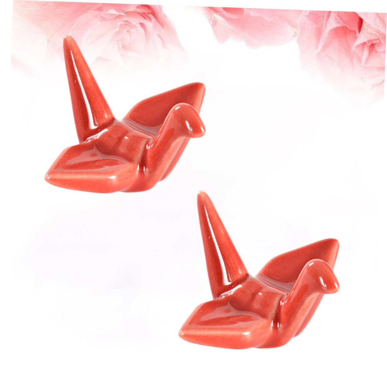 12 Piezas Soporte para Palillos Cerámico Forma Grulla de Elegante y Fácil de Limpiar para Decoración de Mesa Banquetes y Hogar