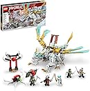 LEGO NINJAGO Zane’s Ice Dragon Creature 71786, 2in1 Dragon Toy to Action Figure Warrior, Model Building Kit, Construction Set for Kids with 5 Minifigures