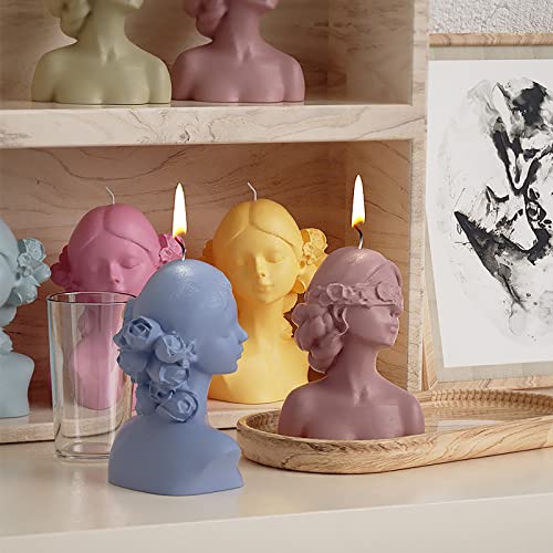 2 Pack Braid Gril Mold Girl Candle Mold Body Candle Mold Ghost Mold Skull 3D Candle Mold Silicone Mold For Resin Cake Mold Clay Candle Making Molds Craft Supplies Resin Casting Mold #TOP2