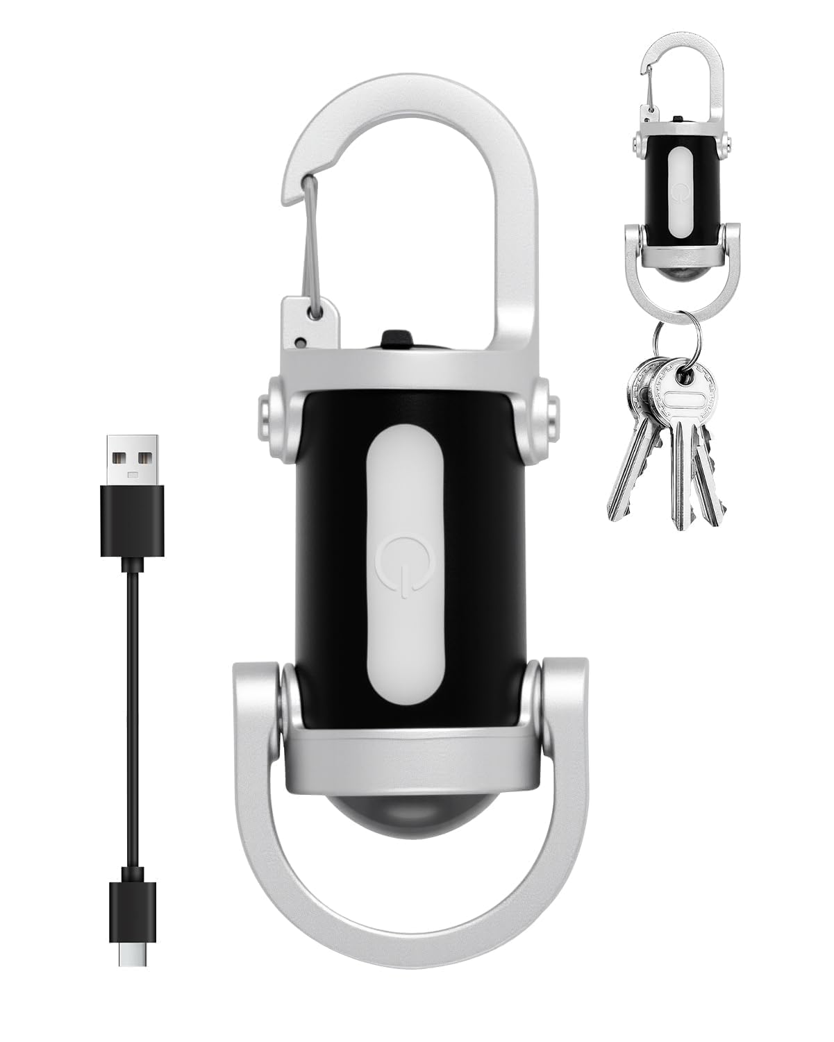 times mark keyring torch rechargeable, 1200 lumens super bright mini flashlight with 5 modes, waterproof edc pocket light for camping, walking & emergency, usb-c fast charging
