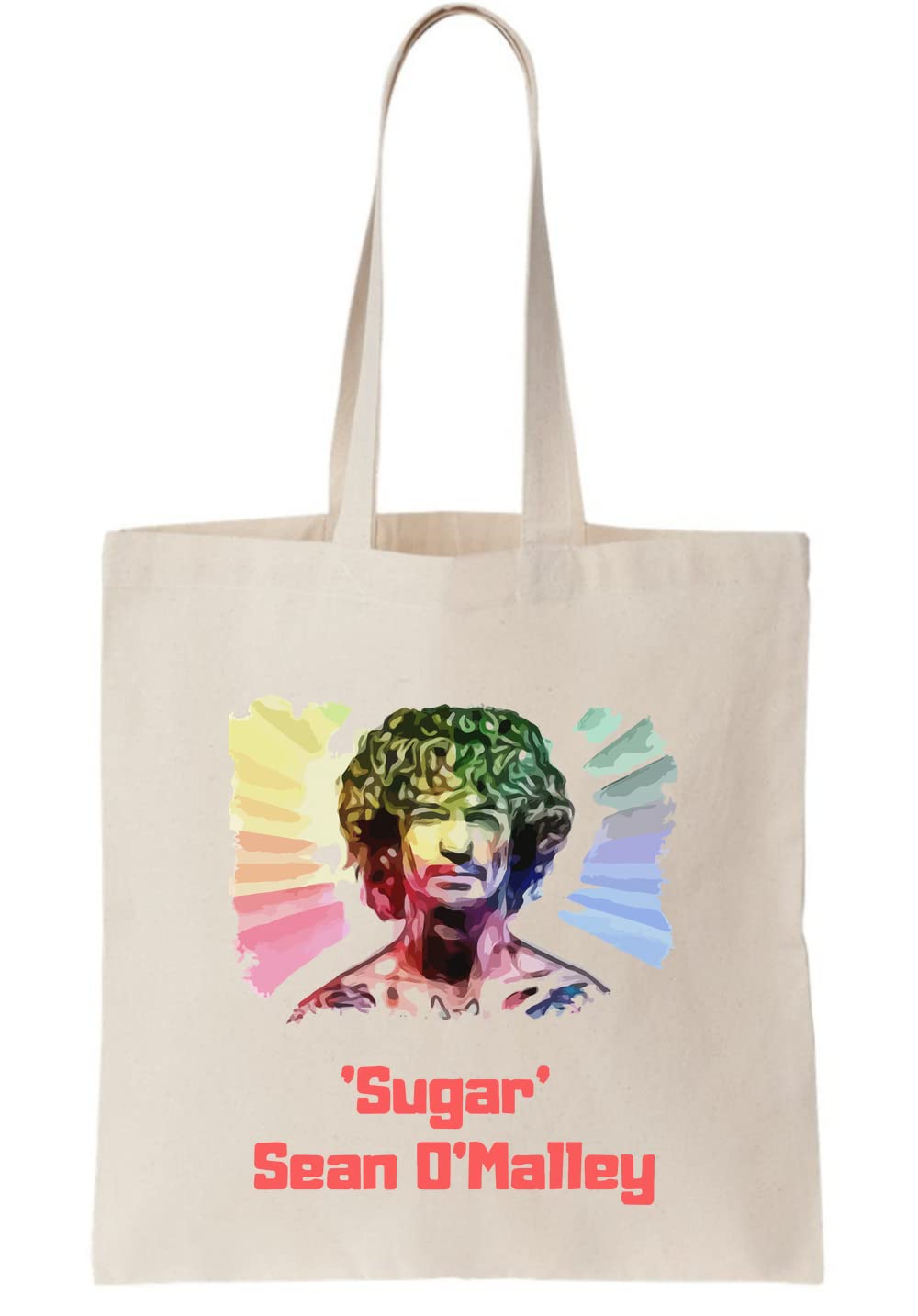Sugar Fighter Artwork Canvas Tote Bag, Natural, natural