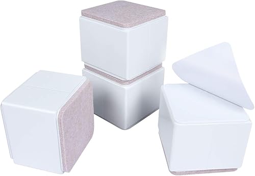 Ezprotekt Elevadores de cama y muebles de 2 pulgadas, cuadrados pesados para sofá y sillas, ancho de 2.4 pulgadas, añade 2 pulgadas de altura,