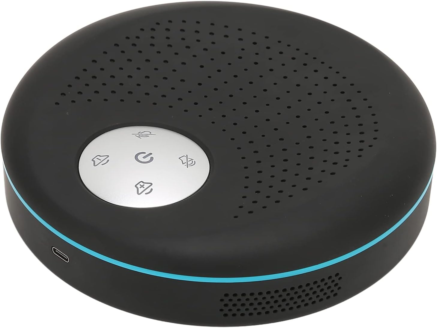 Zunate Bluetooth Speakerphone, Telephone Conference Speaker, with Intelligent Voice Algorithm, 6 Mics, 360 Degree Pickup, USB to Type C Plug and Play, for Home Office Video Conferencing Systems