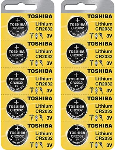 Toshiba CR2032 3 Volt Lithium Coin Battery (10 Batteries)