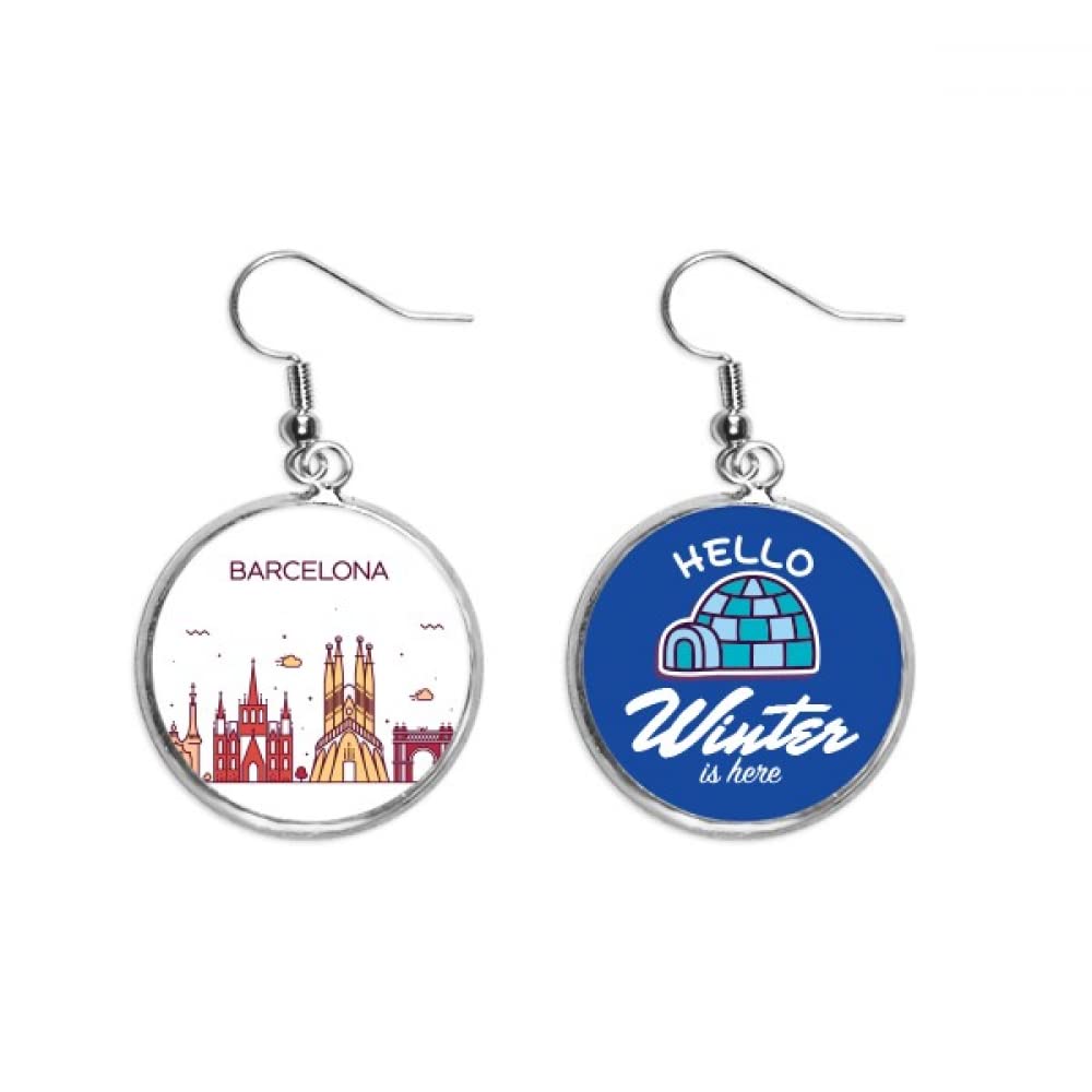 Pendientes de gota Barcelona antienredos joyería de cuelgue ligera de invierno 5