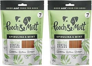 Pooch & Mutt - Dental Sticks für Hunde mit Spirulina & Minze, 251g Packung (Packung mit 2) product image