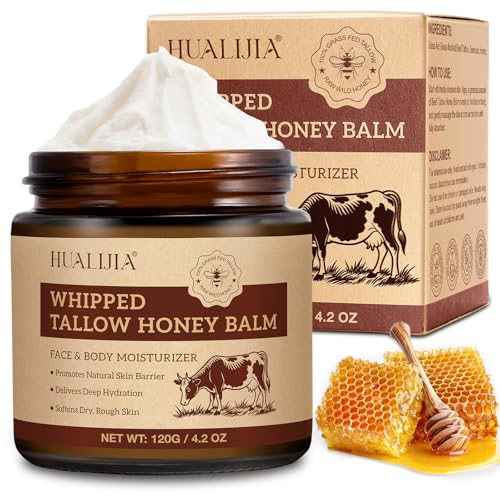 Beef Tallow Skin Care, Tallow Face Cream(120g), Grass Fed Beef Tallow Moisturiser, Deeply Nourishing, for Face Body Dry Skin