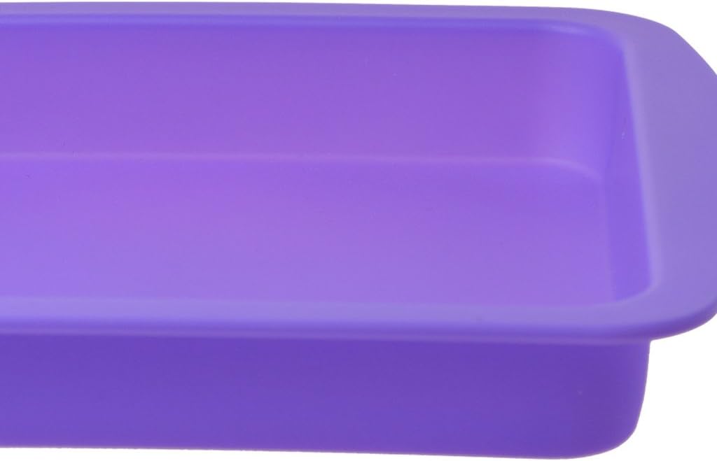 Deep Dish Container Tray | Non-Stick for Brownies - Cakes | 9.5" W x 8.75" L - 1.25" Depth | Bulk 3-Pack | Green (1) - Purple (1) - Blue (1) - Image 5