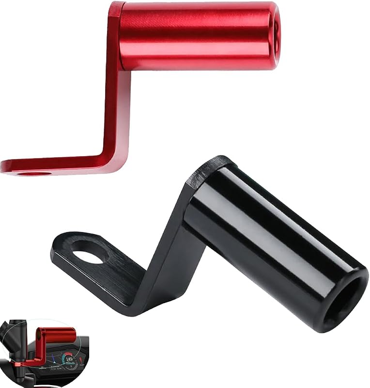 2 Pack Motorcycle Handlebar Extender Mirror Mount Extension Post Extension Bar for Motorcycle Phone Holder Rear View Mirrors USB Charger GPS Headlight Scooter ATV Dirt Bike Ebike Motorbike