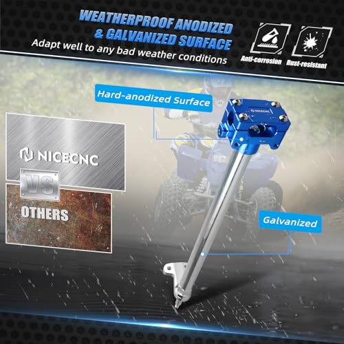 NICECNC Coluna do eixo da haste da direção 45# Aço compatível com Yamaha Blaster 200 1988-2002, núme