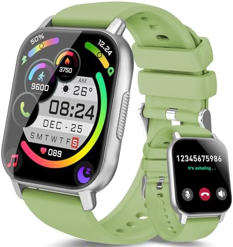 Smart Watch for Men Women Answer/Make Calls, Smart Watches with 1.85 HD Touch Screen, 112 Sport Modes, Step Counter, IP68 Waterproof, Heart Rate/Sleep Monitor Fitness Watch for iOS Android, Black