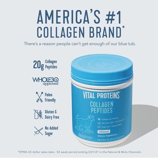 Miniatura 3 de Vital Proteins Péptidos de colágeno + belleza, 7.37 onzas