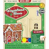 MasterPieces Works of Ahhh Christmas Real Wood Christmas Large Acrylic Paint Kits, Holiday Gingerbread House, Mom's Choice Award, for Ages 4+