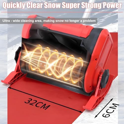 Pala de nieve eléctrica inalámbrica de 12 pulgadas de ancho de limpieza, diseño ergonómico ligero para un uso fácil por personas mayores y propietarios de viviendas