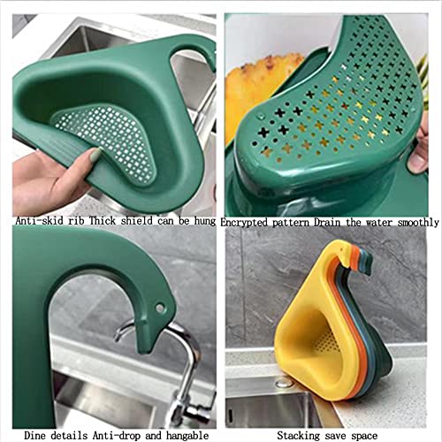 Colador de cocina con forma de cisne, 4 piezas con esponja miniatura 5