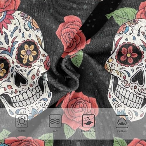 Colorful Skulls Vibrant Floral Black Toddler Underwear Floral 2t Cotton Panties for Girl Funny Kids Undies Briefs3