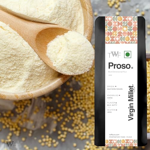 Image of TWF Proso Flour | 1kg | Stone Ground | Not Pulverized | Chena Atta | Naturally Gluten-Free | Virgin - Nutrient Rich