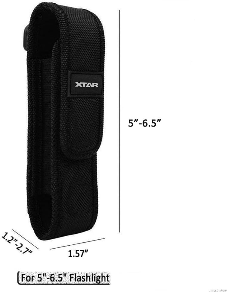 2-Pack Flashlight Pouch Holster Holder for 5"-6.5" Flash Light Compatible with Fenix UC30 UC35 E35 Surefire G2X 6P 6PX E2L 501B 502B Streamlight ProTac XTAR TZ20 (2 Flashlight Holster) - Image 2