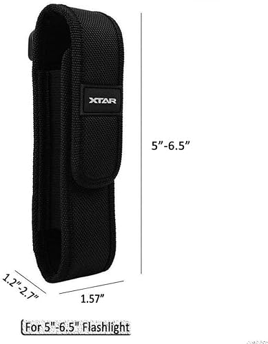 2-Pack Flashlight Pouch Holster Holder For 5"-6.5" Flash Light Compatible With Fenix Uc30 Uc35 E35 Surefire G2X 6P 6Px E2L 501B 502B Streamlight Protac Xtar Tz20 (2 Flashlight Holster) #TOP1