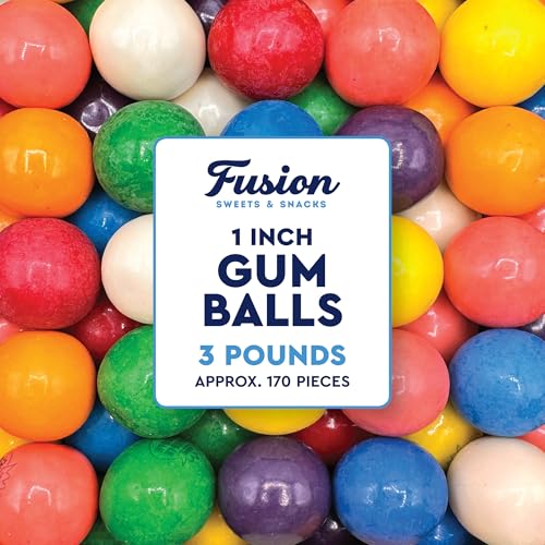 Gumballs 1 Inch - 3 Pound Bag - Gum Balls For Gumball...