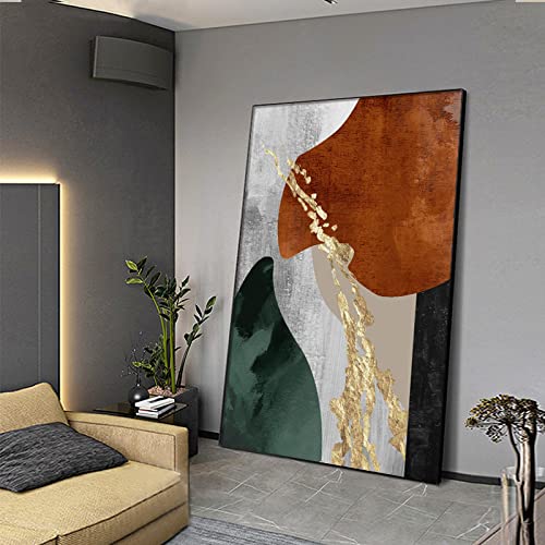 Peintures sur toile marron de haute qualité avec cadre intérieur en bois