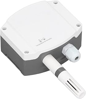 Temperature Humidity Sensor, Wall Or Rail Mounted Temperature Humidity Sensor Kit, IP65 Dust Resistant 4 to 20mA Analog Temperature Humidity Transmitter, for Garden Kitchen Home