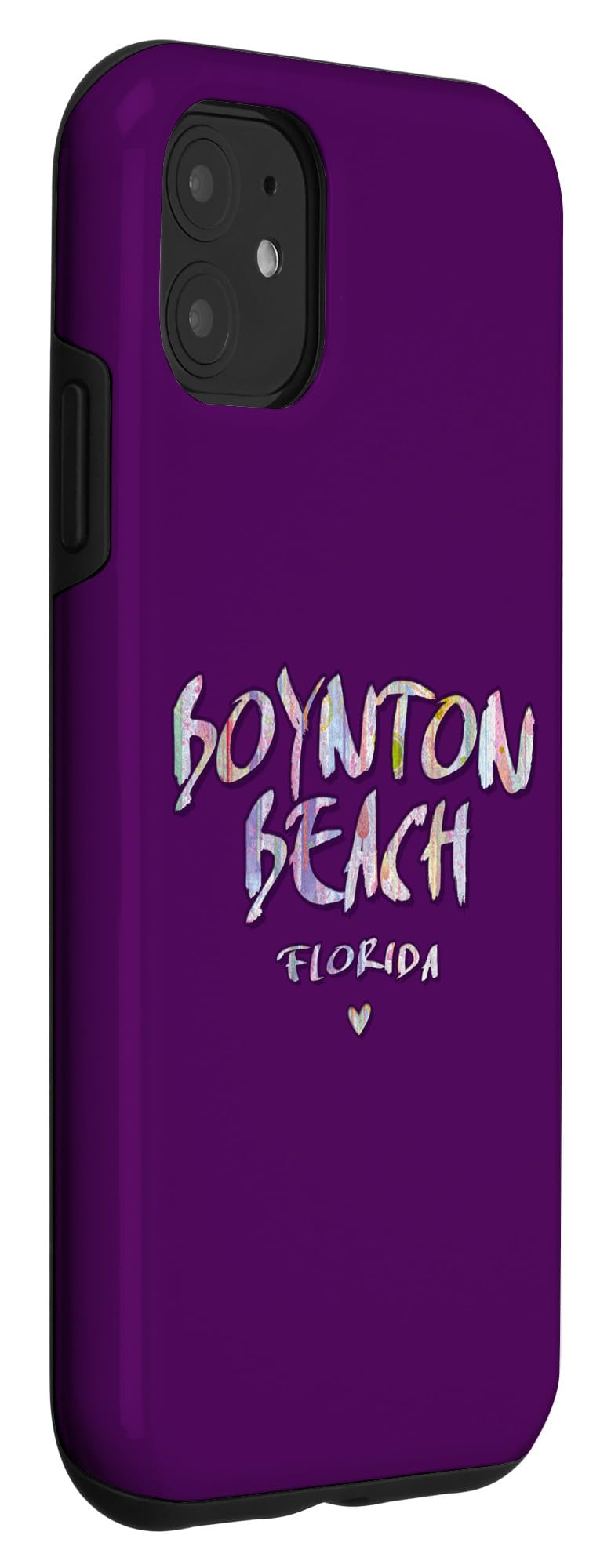 iPhone 11 Boynton Beach Florida - Boynton Beach FL Watercolor Logo Case - Image 3