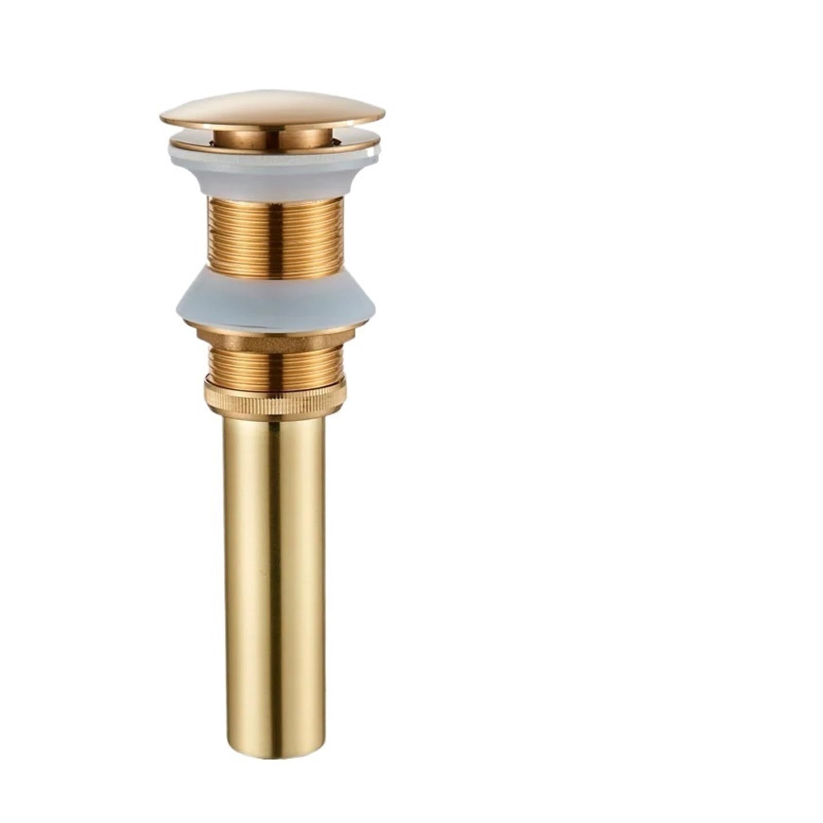 Bathroom Brass Basin Sink Pop Up Drain Lavatory Water Let Vanity Sink Waste Stopper Drainer Black Gold Washbasin Bounce Filter(Brushed Gold B)