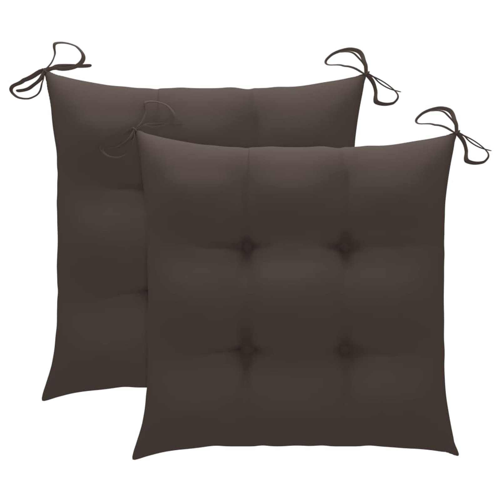 Homgoday Krzesła ogrodowe 2 szt. Drewno tekowe z poduszkami Szary Taupe Nowoczesny design Lekkie krzesła do użytku na zewnątrz, do ogrodu lub na taras Fotel z podłokietnikami i oparciem taupe