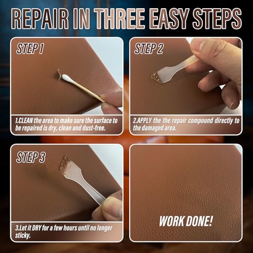 image for ARCSSAI ARCSSAL Leather Repair Kit for Furniture, Sofa, Jacket, Car Se