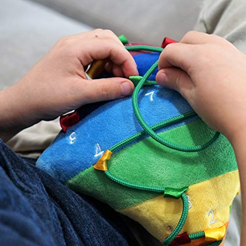 SENSORY4U Buckle Pillow Sensory Fine Motor Development Toy Activity Plushie - OT Therapy Tool Threading Counting Latches Zipper Skills - Image 5