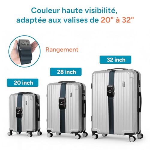 Sangle Valise Tsa Voyage : travel inspira Sangle Valise TSA, Ceinture Valise Voyage Sécurité (M... – Image 4