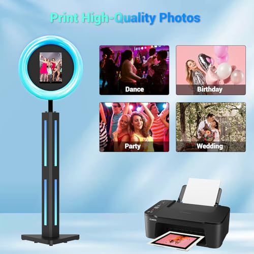 Image of Portable Photo Booth Stand Shell with Flight Case, Fits for 12.9in 11in 10.9in 10.2in Ipad,Selfie Photo Booth with ChackTok PhotoBooth VIP Member,Ideal for Parties,Wedding and Events