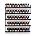 J JACKCUBE DESIGN Essential Oils Display Shelves Wall Mount Black Metal and Wood, Nail Polish Paint Holder Rack Organizer Holds 70 Bottles (5 Tier) : MK482A